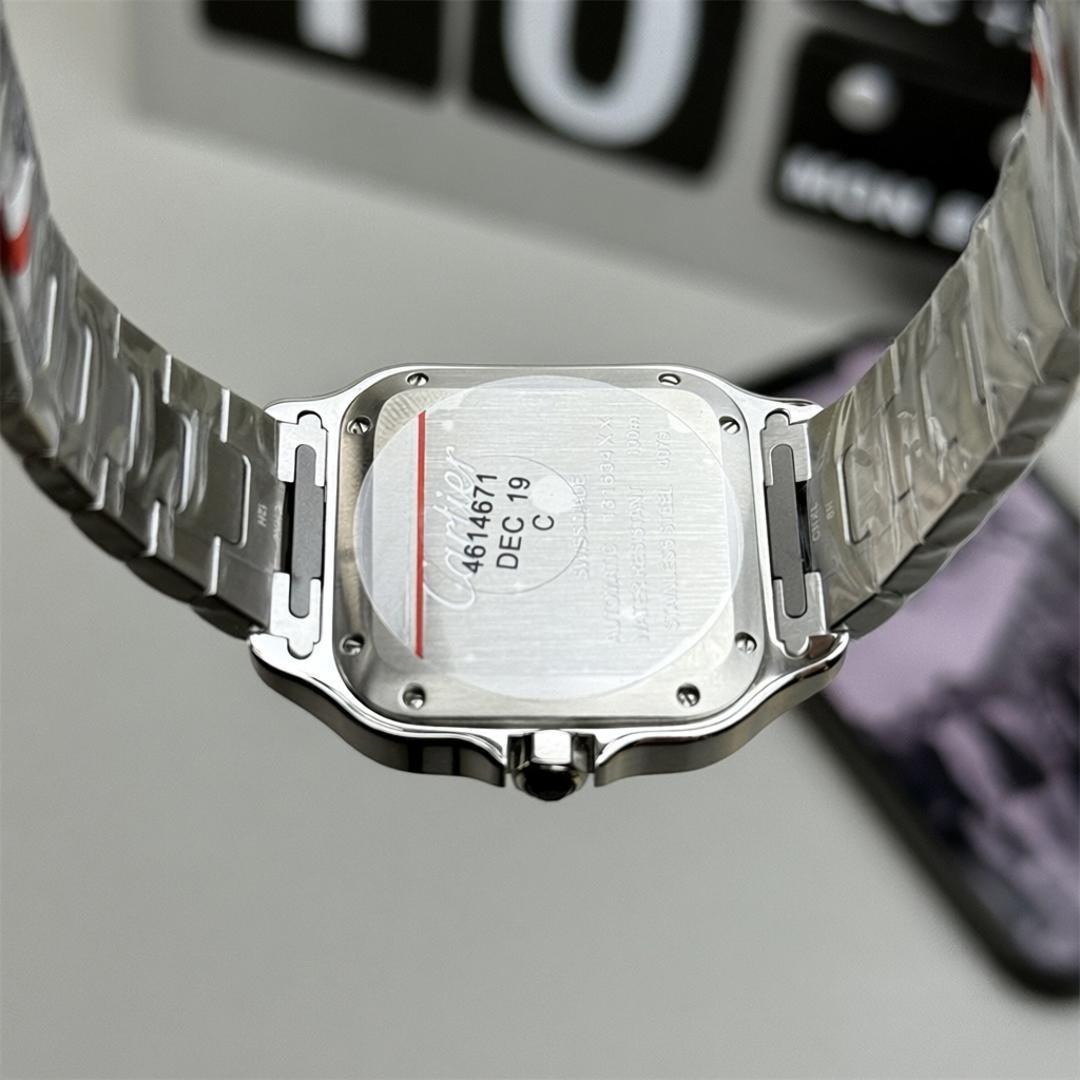 Cartier Santos Medium WSSA0010 — Stahl BVF 1:1 Best Edition · Weißes Zifferblatt · MY9015 — thumbnail 8