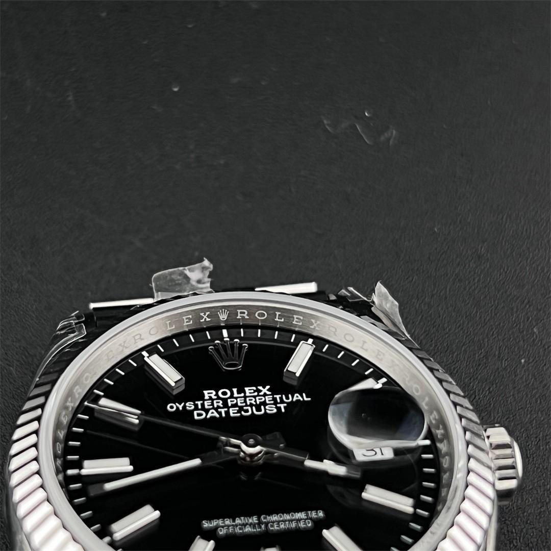 Datejust 36 126234 — Acero 904L VSF V2 1:1 Best Edition · Esfera Negra de Barras · Bisel Estriado · Jubilé · DD3235 — thumbnail 2