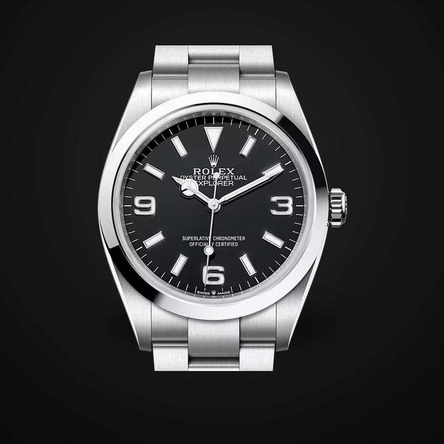Explorer 36 124270 — Acero 904L VSF 1:1 Best Edition · Esfera negra · VS3230