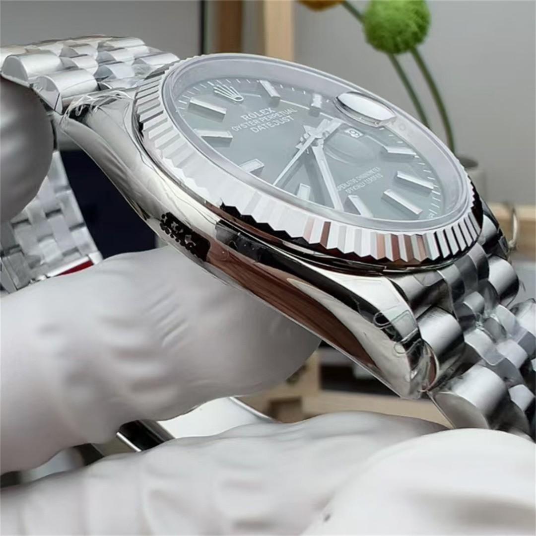 Datejust 36 126234 — Acier 904L VSF V2 1:1 Best Edition · Cadran Vert à Bâtons · Lunette Cannelée · Jubilé · DD3235 — thumbnail 9