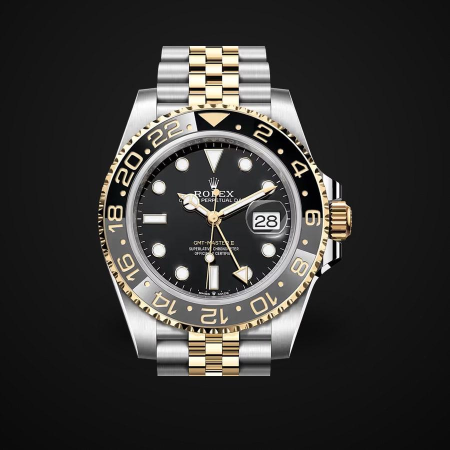 GMT-Master II 126713GRNR — ARF V2 "Gain Weight" 1:1 Best Edition · 904L Steel/Gold · Black Dial · Grey/Black Ceramic Bezel · VR3285