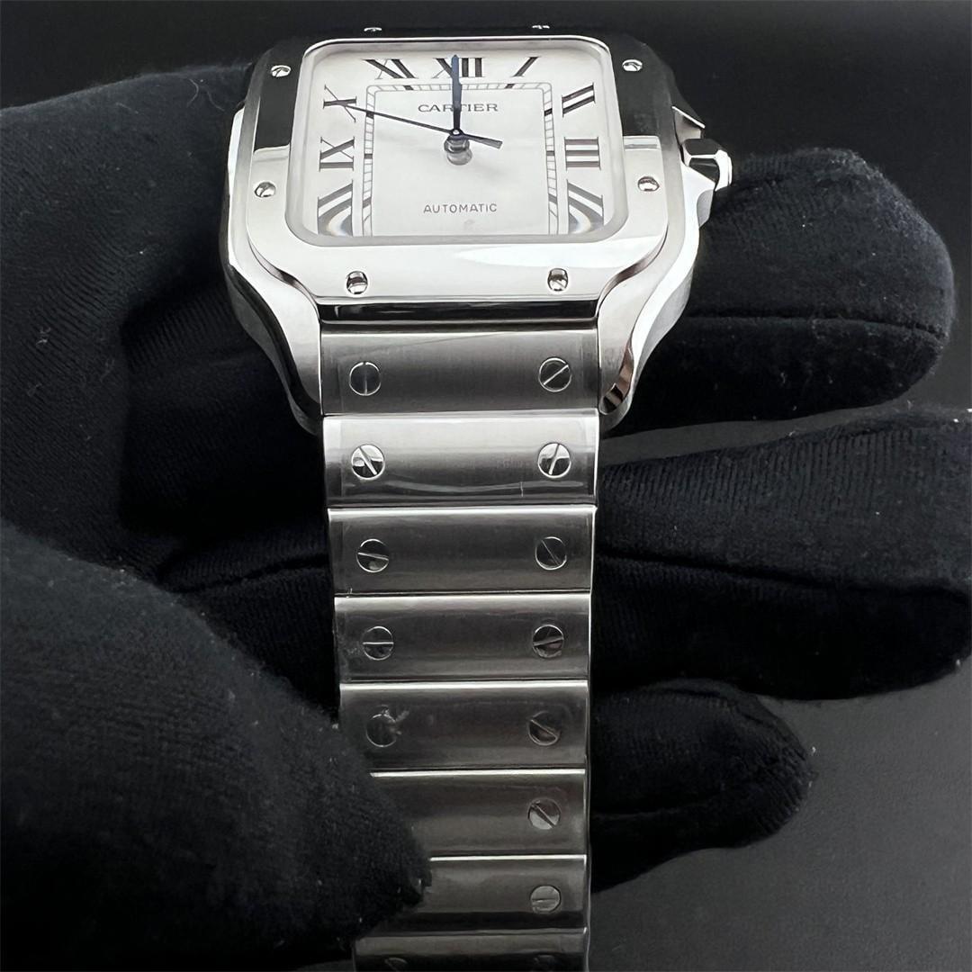 Santos de Cartier XL 40mm — Acier BVF 1:1 Best Edition · Cadran Blanc Romain · Lunette Polie · SmartLinks · A9015 — thumbnail 2