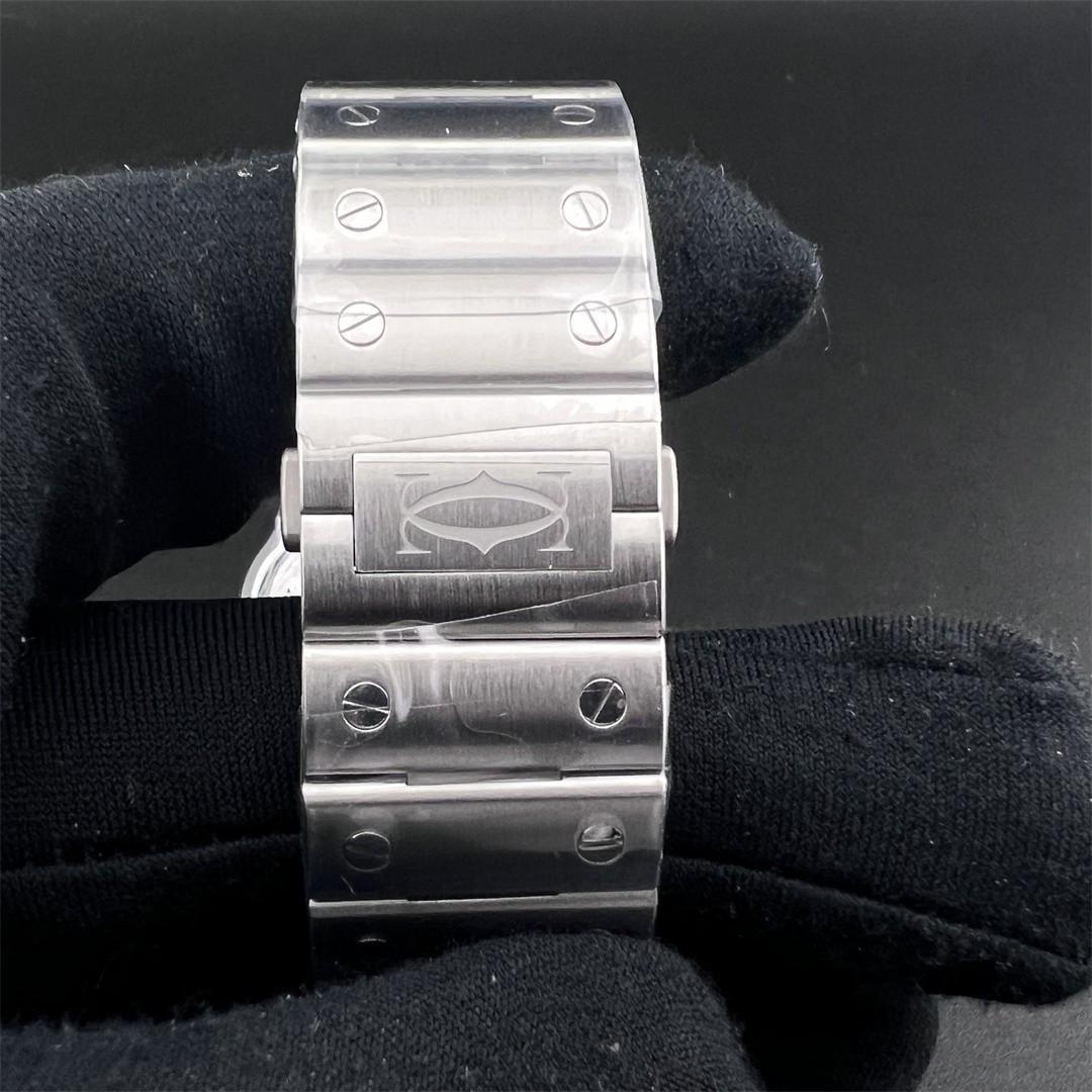 Santos de Cartier XL 40mm — Acier BVF 1:1 Best Edition · Cadran Blanc Romain · Lunette Polie · SmartLinks · A9015 — thumbnail 4