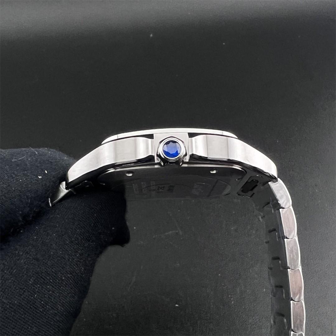 Santos de Cartier XL 40mm — Acier BVF 1:1 Best Edition · Cadran Blanc Romain · Lunette Polie · SmartLinks · A9015 — thumbnail 7