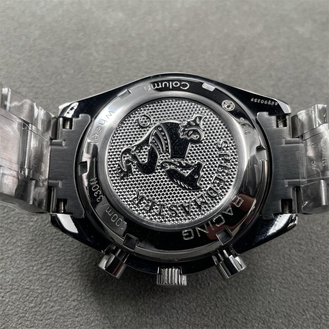 Speedmaster Racing 40mm — Massives 316L-Stahlband · Schwarzes Zifferblatt mit schwarzen Hilfszifferblättern · Tachymeter-Lünette · A7750-Chrono — thumbnail 4