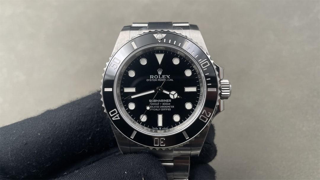 Submariner 124060 No Date — Acciaio 904L VSF 1:1 Best Edition · Ceramica nera · VS3230 — view 1