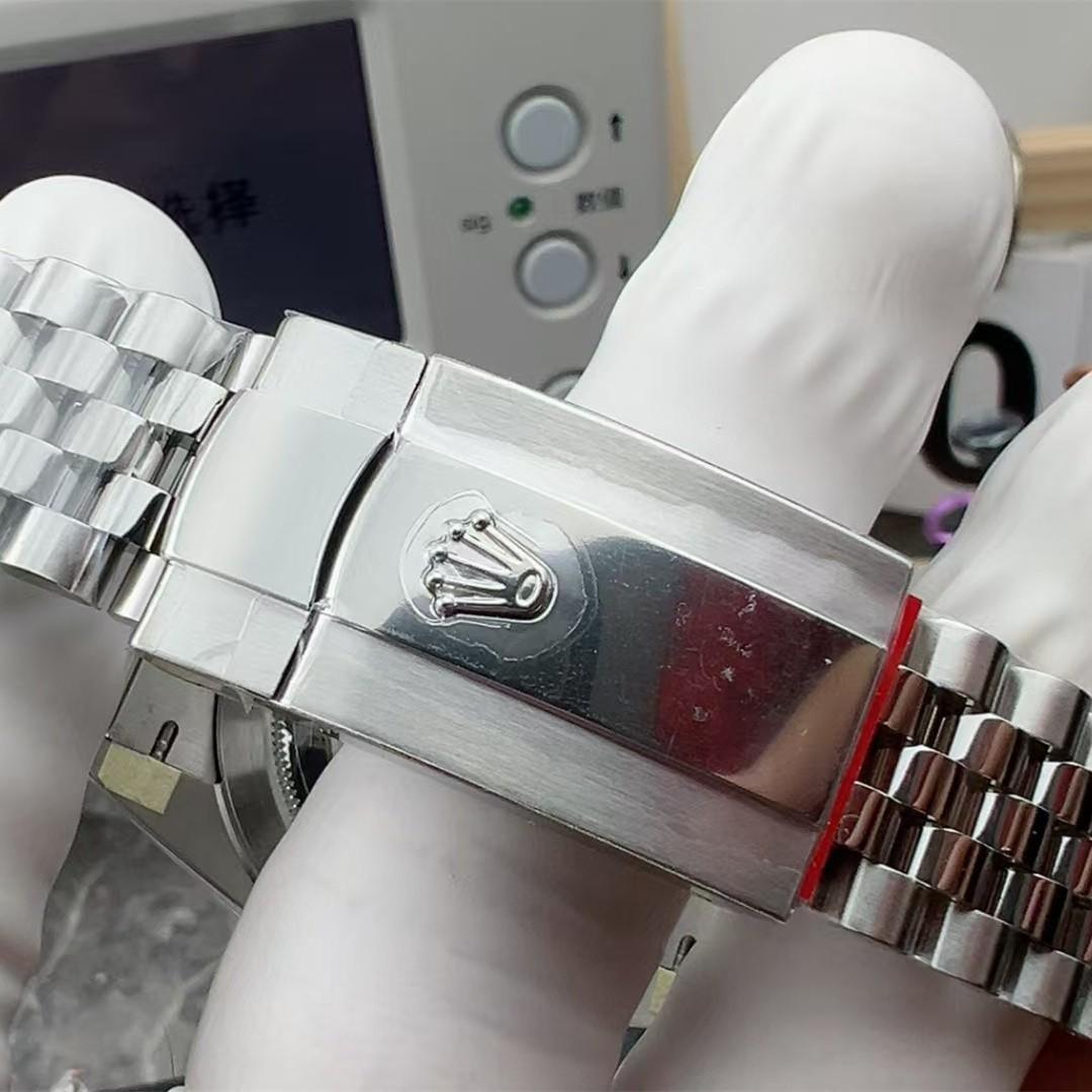 Datejust 41 126334 — 904L-Stahl VSF V2 1:1 Best Edition · Schwarzes Stick-Zifferblatt · Riffellünette · Jubilé · DD3235 — thumbnail 8