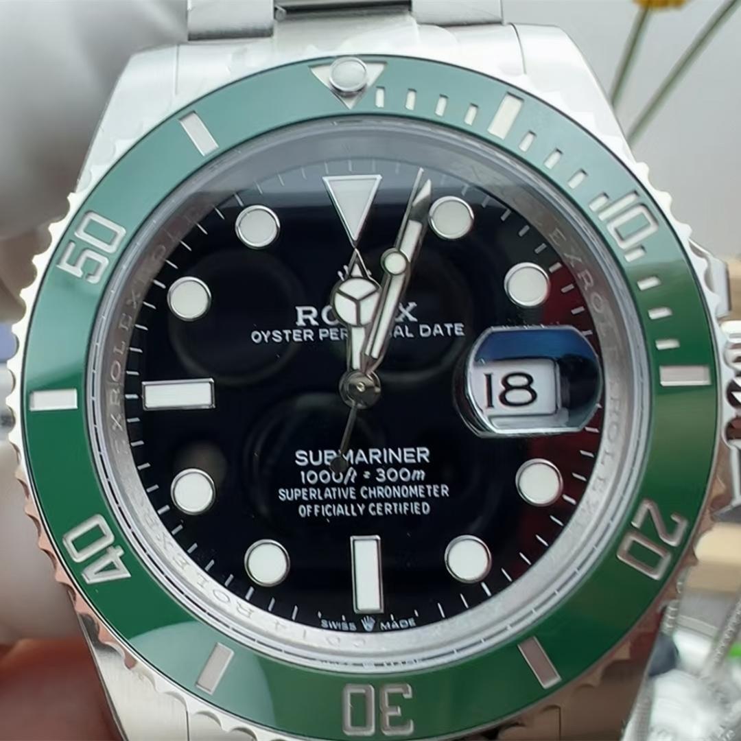Submariner 126610LV — Acier 904L VSF 1:1 Best Edition · Cadran noir · Lunette verte · VS3235 — thumbnail 6