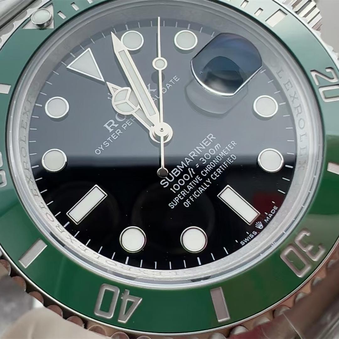 Submariner 126610LV — Acier 904L VSF 1:1 Best Edition · Cadran noir · Lunette verte · VS3235 — thumbnail 8