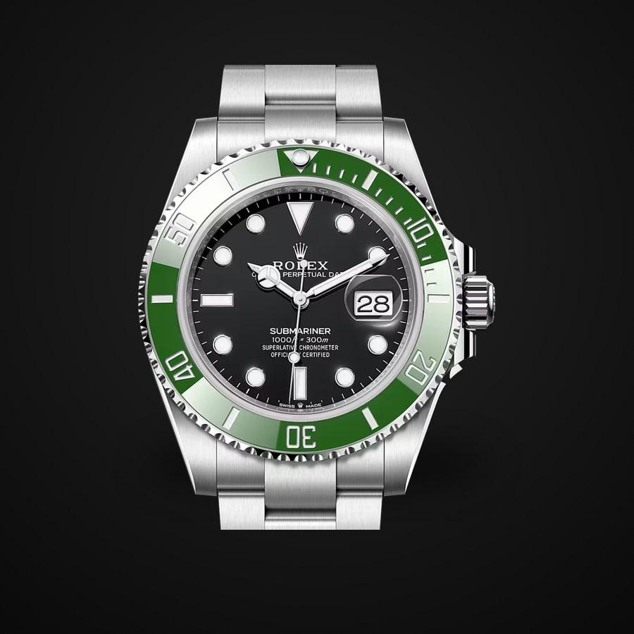 Submariner 126610LV — Acero 904L VSF 1:1 Best Edition · Esfera negra · Bisel verde · VS3235