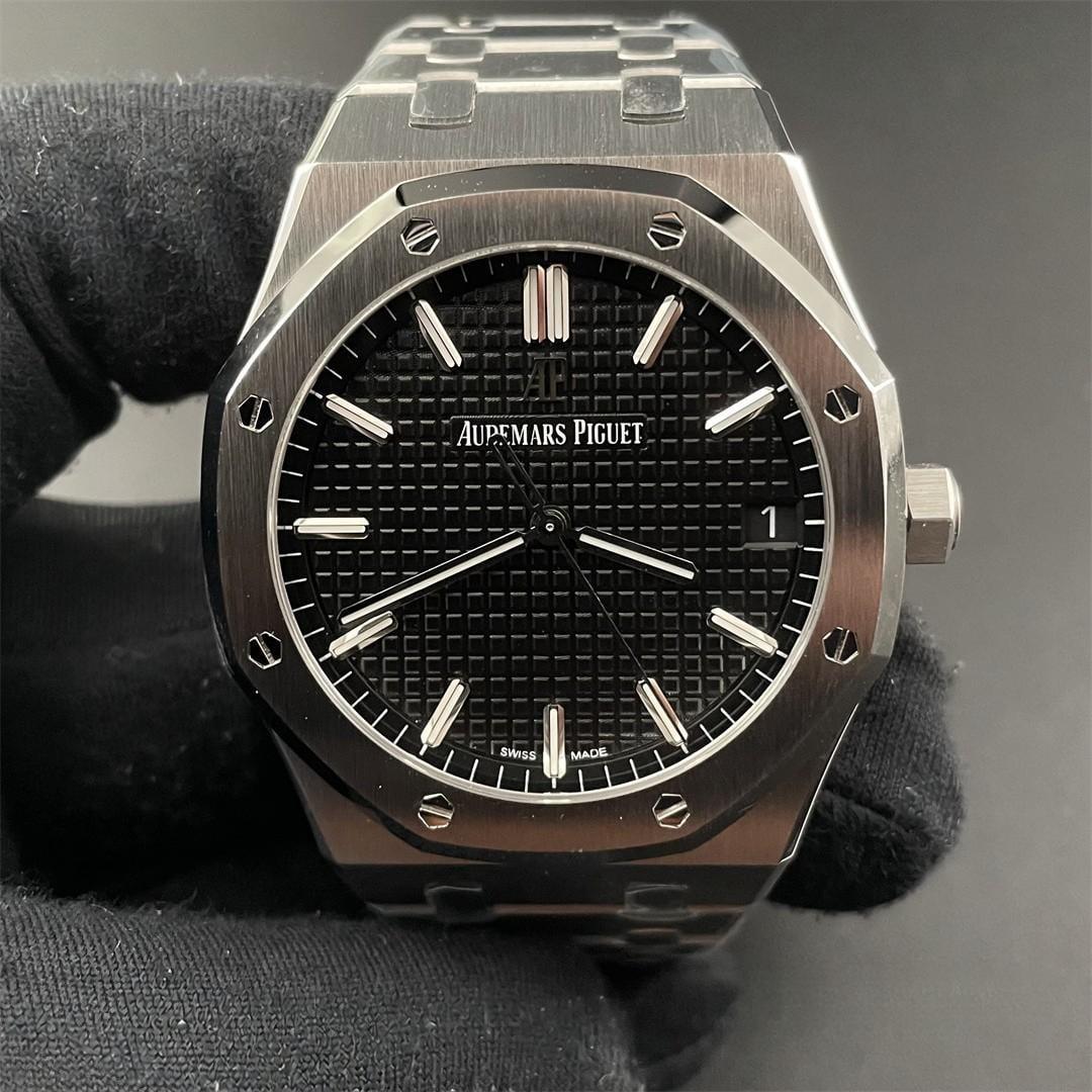 Royal Oak 15500 41mm — Acero 316L ZF 1:1 Best Edition · Esfera Tapisserie Negra · Brazalete Integrado · A4302 — view 1