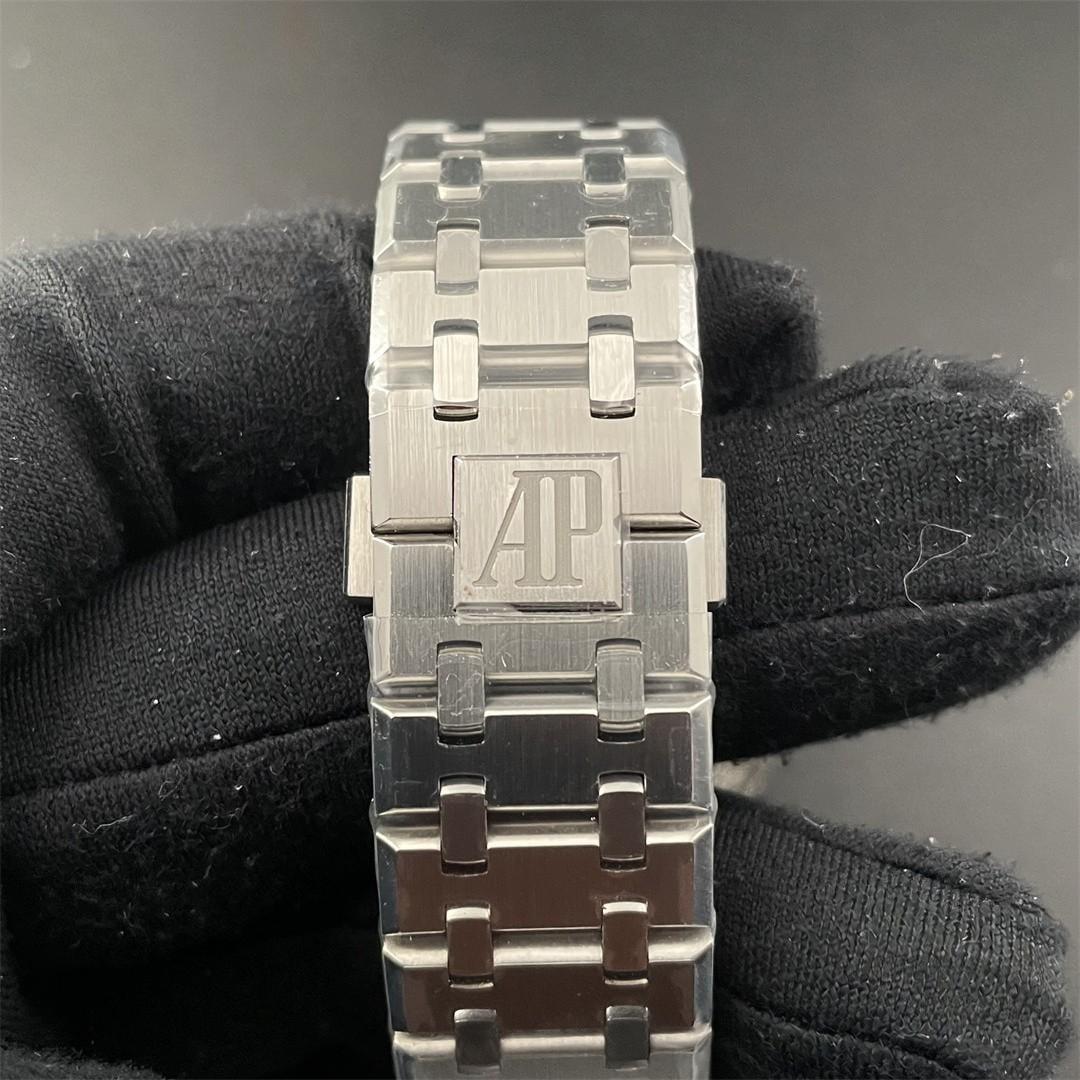 Royal Oak 15500 41mm — Acero 316L ZF 1:1 Best Edition · Esfera Tapisserie Negra · Brazalete Integrado · A4302 — thumbnail 4
