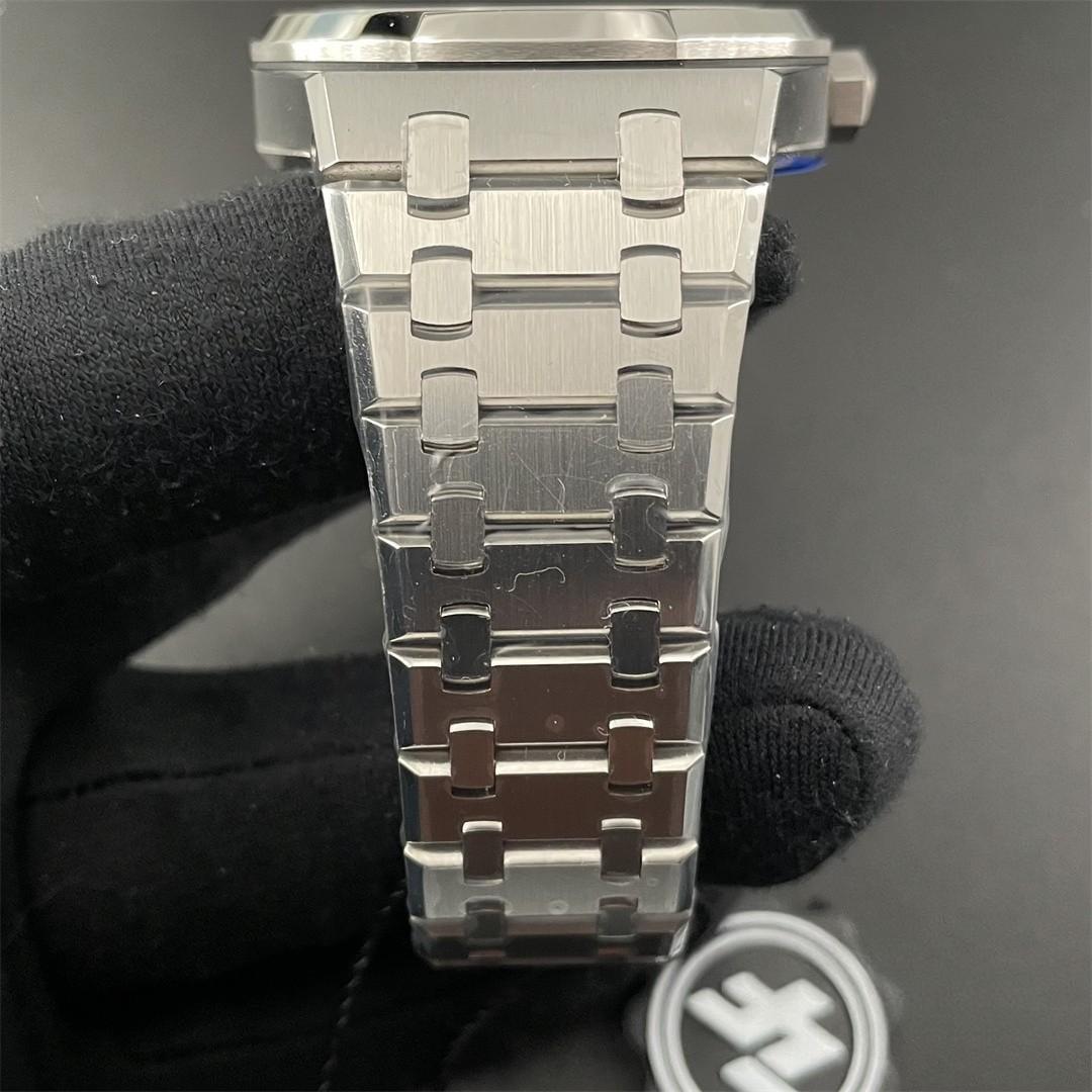 Royal Oak 15500 41mm — Acero 316L ZF 1:1 Best Edition · Esfera Tapisserie Negra · Brazalete Integrado · A4302 — thumbnail 6