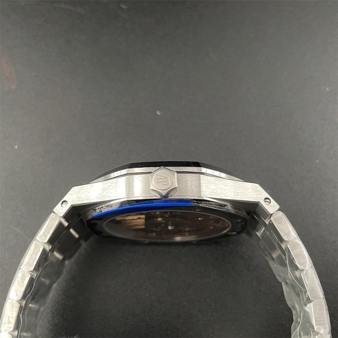Royal Oak 15500 41mm — Acero 316L ZF 1:1 Best Edition · Esfera Tapisserie Negra · Brazalete Integrado · A4302 — thumbnail 7