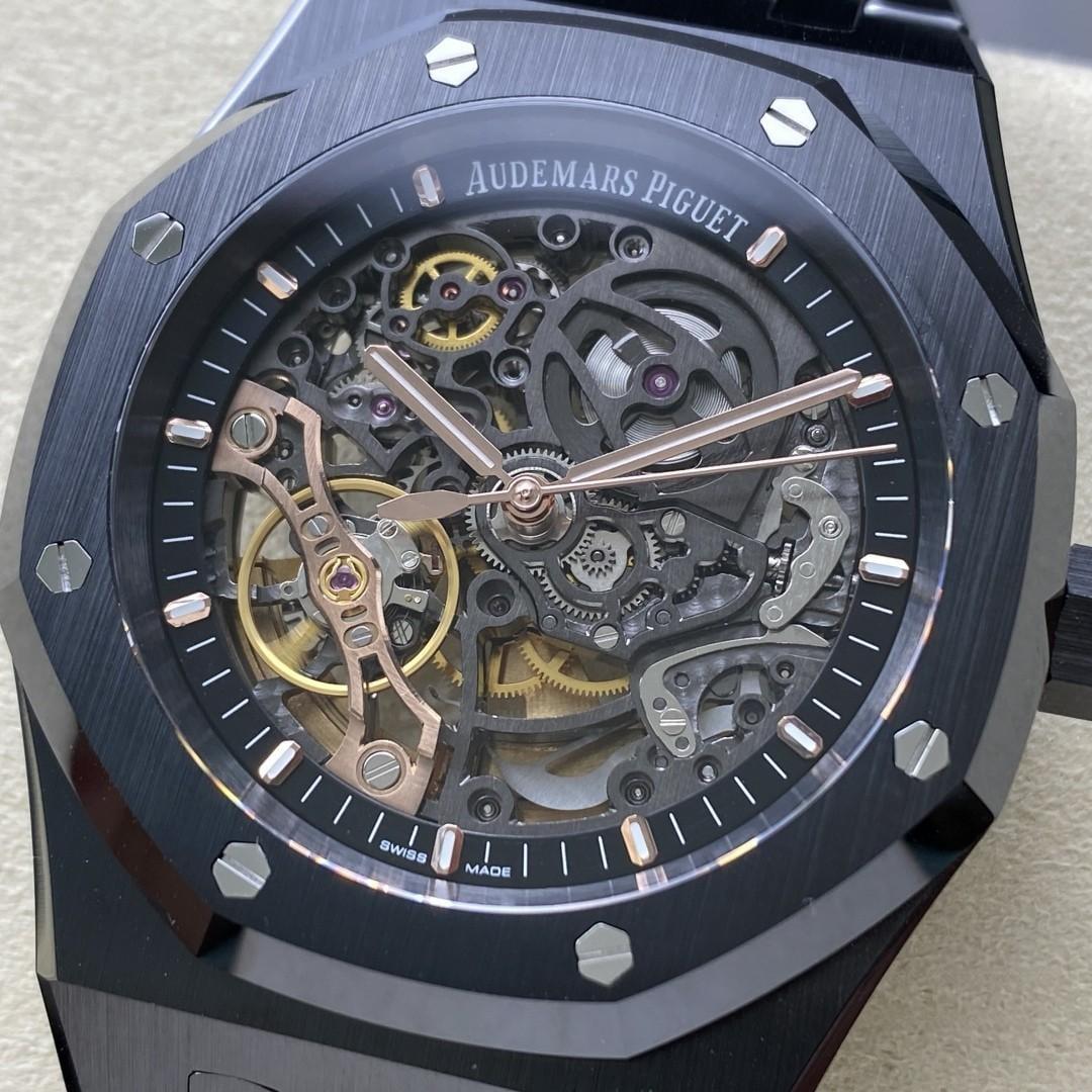 Royal Oak Openworked 15416CE 41mm — Schwarze Keramik THBF 1:1 Best Edition · Skelett-Zifferblatt · Keramikarmband · SA3132 — thumbnail 2