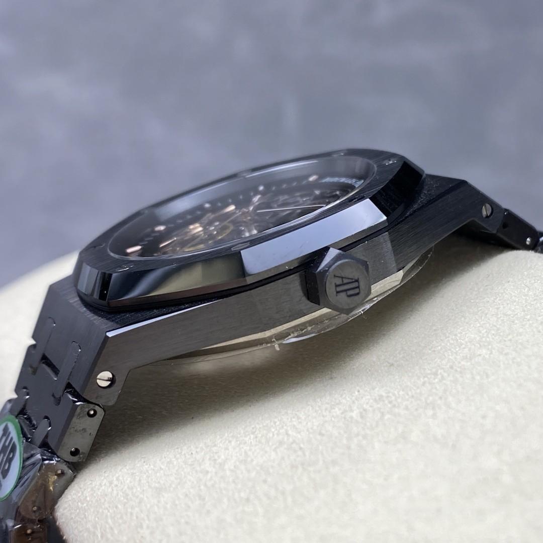 Royal Oak Openworked 15416CE 41mm — Schwarze Keramik THBF 1:1 Best Edition · Skelett-Zifferblatt · Keramikarmband · SA3132 — thumbnail 5