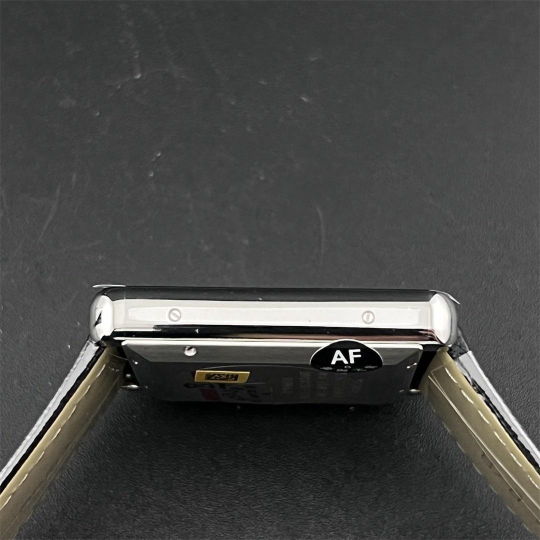Tank Solo XL 41mm — Acciaio AF 1:1 Best Edition · Quadrante bianco romano · Lunetta lucida · Pelle nera · MY9015 — thumbnail 4