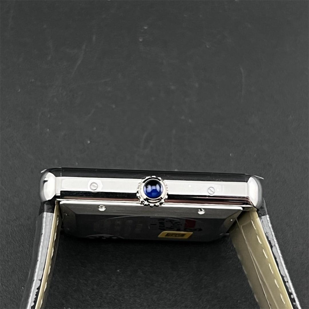 Tank Solo XL 41mm — Acciaio AF 1:1 Best Edition · Quadrante bianco romano · Lunetta lucida · Pelle nera · MY9015 — thumbnail 5