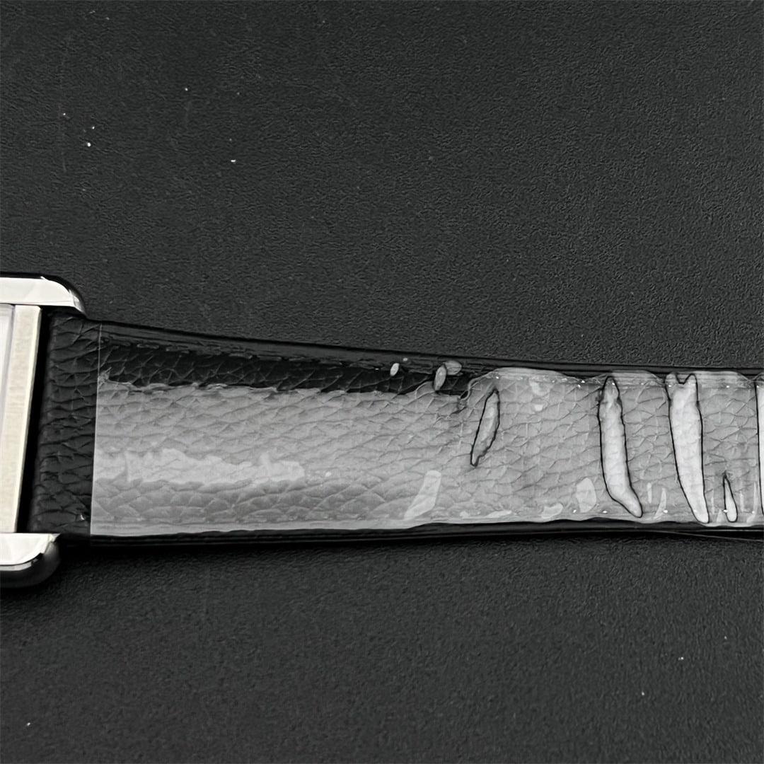 Tank Solo XL 41mm — Acciaio AF 1:1 Best Edition · Quadrante bianco romano · Lunetta lucida · Pelle nera · MY9015 — thumbnail 7