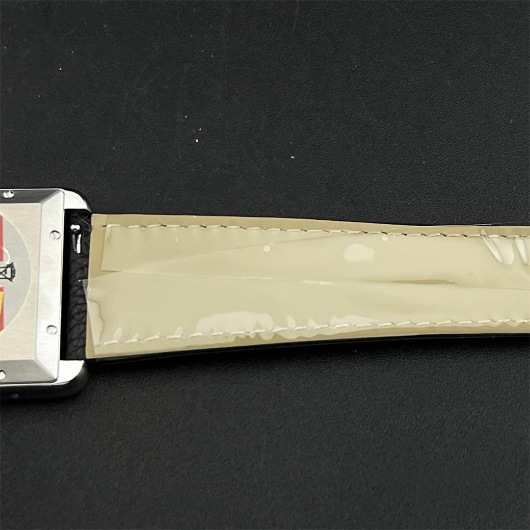 Tank Solo XL 41mm — Acciaio AF 1:1 Best Edition · Quadrante bianco romano · Lunetta lucida · Pelle nera · MY9015 — thumbnail 9