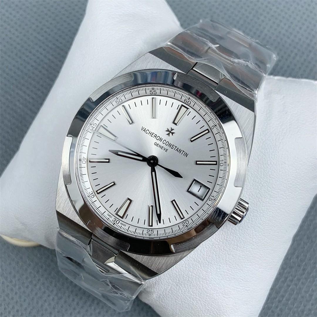 Overseas 4500V — Acier ZF 1:1 Best Edition · Cadran Blanc à Bâtons · Lunette Signature · Bracelet Intégré · A5100 — thumbnail 4