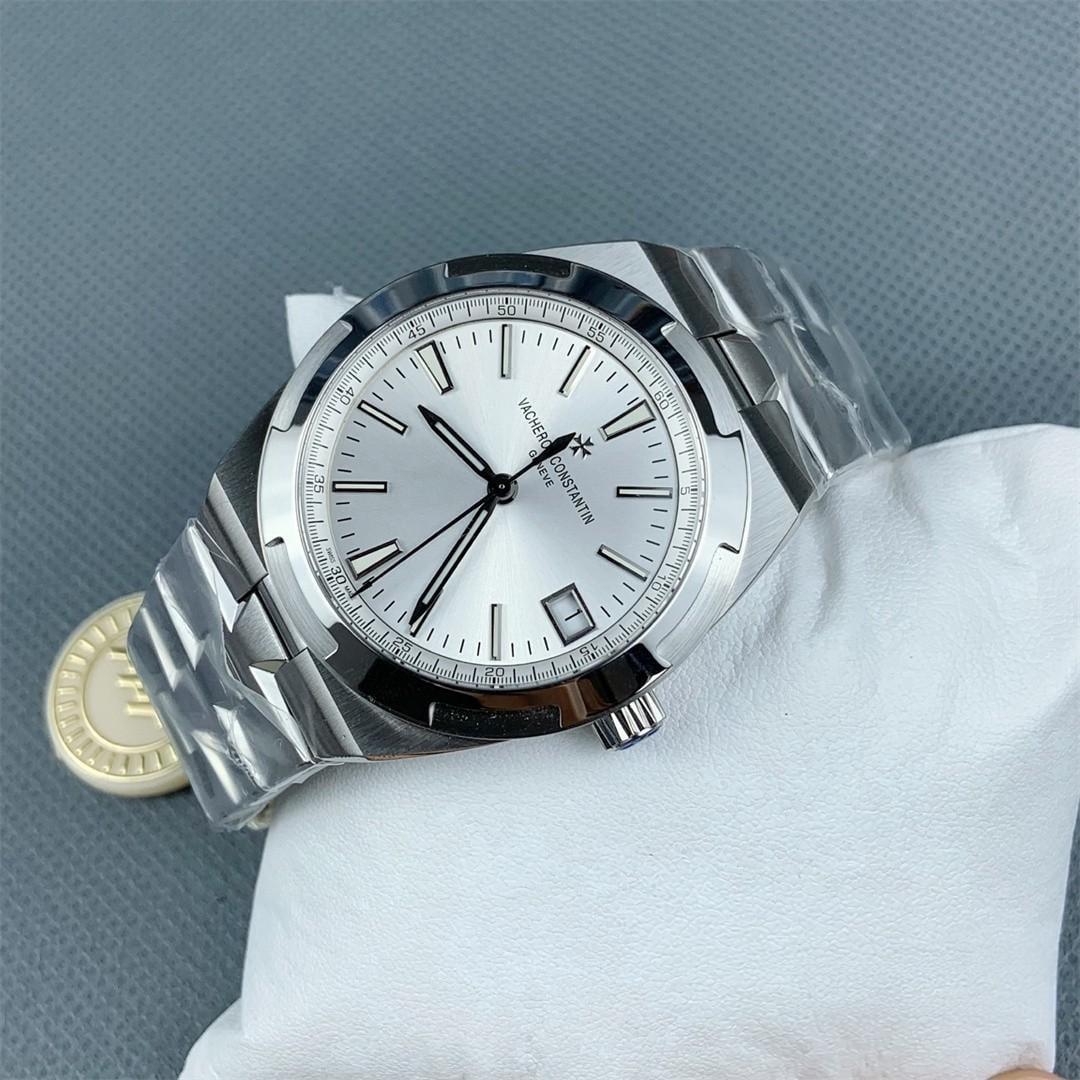 Overseas 4500V — Acier ZF 1:1 Best Edition · Cadran Blanc à Bâtons · Lunette Signature · Bracelet Intégré · A5100 — thumbnail 8