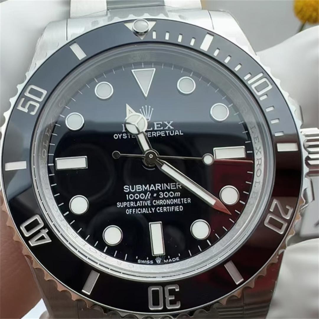 Submariner 124060 No Date — 904L-Stahl VSF 1:1 Best Edition · Schwarze Keramik · VS3230 — thumbnail 6