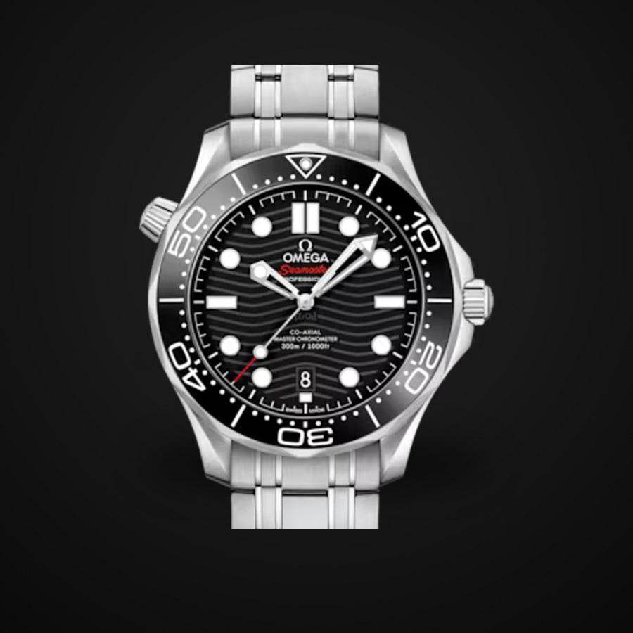 Omega Seamaster Diver 300M 210.30.42.20.01.001 — Acier VSF V4 1:1 Best Edition · Cadran noir vagues · Céramique noire · VS8800