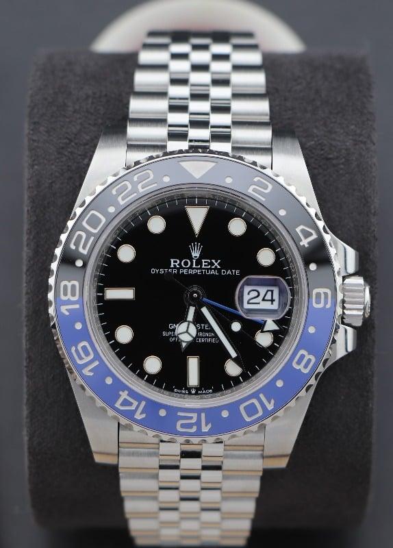 GMT-Master II 126710BLNR "Batgirl" — VSF V3 Remould · Black Dial · Blue/Black Bezel · Jubilee · VS3235