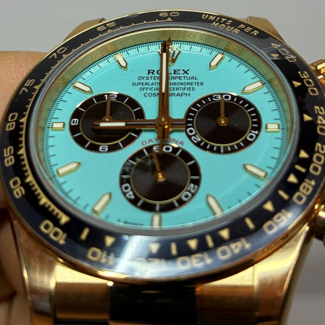 Cosmograph Daytona 126518 — Weighted 18K Yellow Gold VSF V3 · Tiffany Dial · Black Ceramic Bezel · DD4131 — thumbnail 3