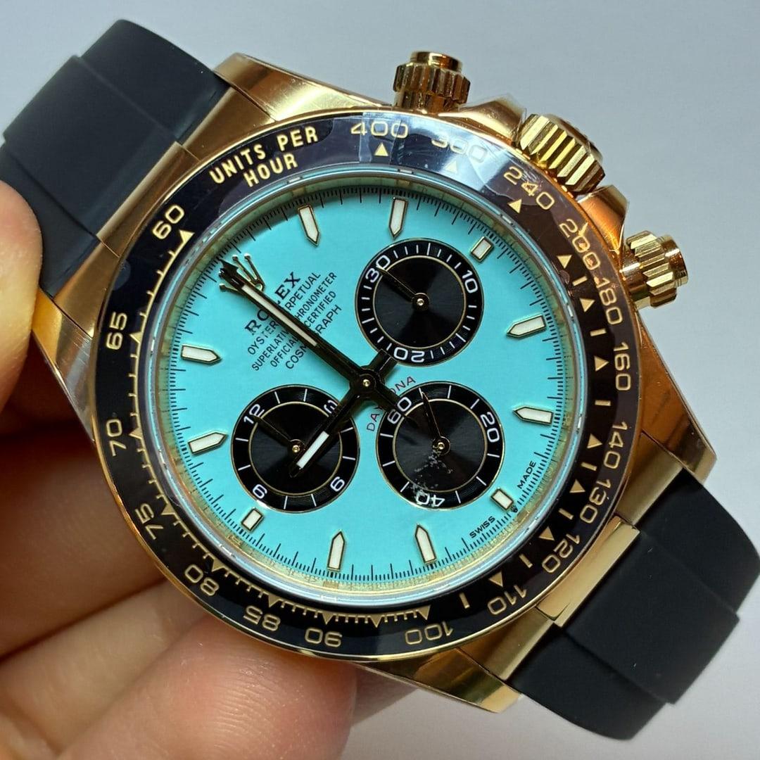 Cosmograph Daytona 126518 — Weighted 18K Yellow Gold VSF V3 · Tiffany Dial · Black Ceramic Bezel · DD4131 — thumbnail 4