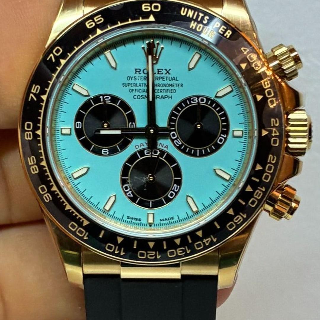 Cosmograph Daytona 126518 — Weighted 18K Yellow Gold VSF V3 · Tiffany Dial · Black Ceramic Bezel · DD4131 — thumbnail 6