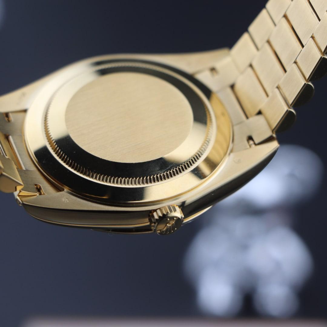 Day-Date 40 228238 — VSF Weighted YG Build V2 · Champagne Roman Dial · Solid 18k Gold CNC Fluted Bezel · President — thumbnail 5