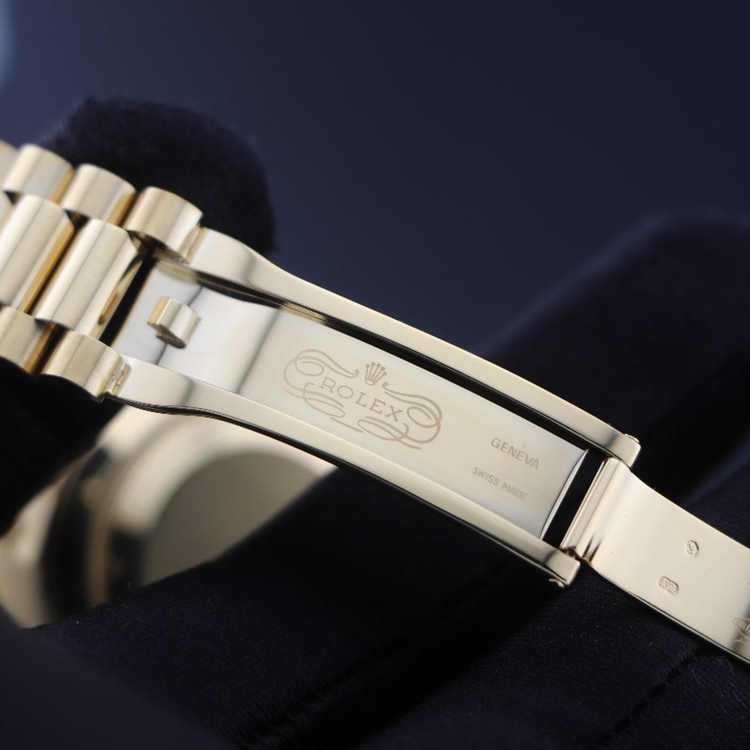 Day-Date 40 228238 — VSF Weighted YG Build V2 · Champagne Roman Dial · Solid 18k Gold CNC Fluted Bezel · President — thumbnail 6