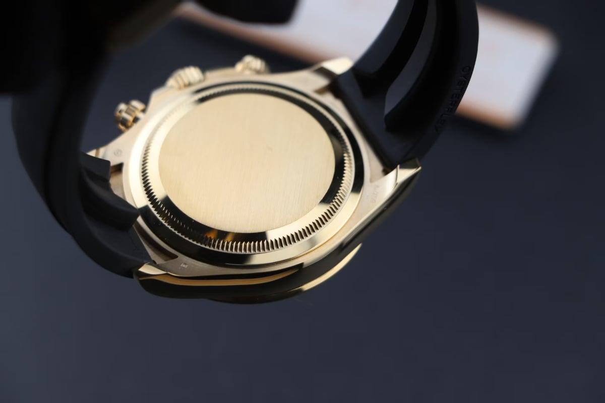 Daytona 126518LN — VSF Weighted 18k Yellow Gold Build · Paul Newman Black Dial · Black Ceramic Bezel · Oysterflex · DD4131 — thumbnail 5