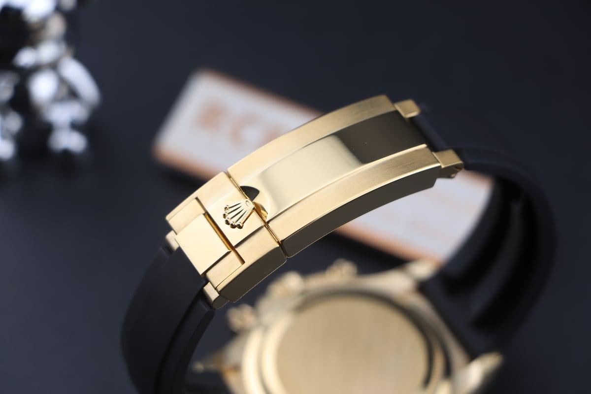 Daytona 126518LN — VSF Weighted 18k Yellow Gold Build · Paul Newman Black Dial · Black Ceramic Bezel · Oysterflex · DD4131 — thumbnail 6