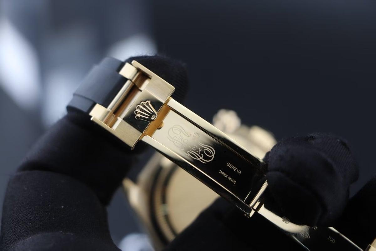 Daytona 126518LN — VSF Weighted 18k Yellow Gold Build · Paul Newman Black Dial · Black Ceramic Bezel · Oysterflex · DD4131 — thumbnail 7
