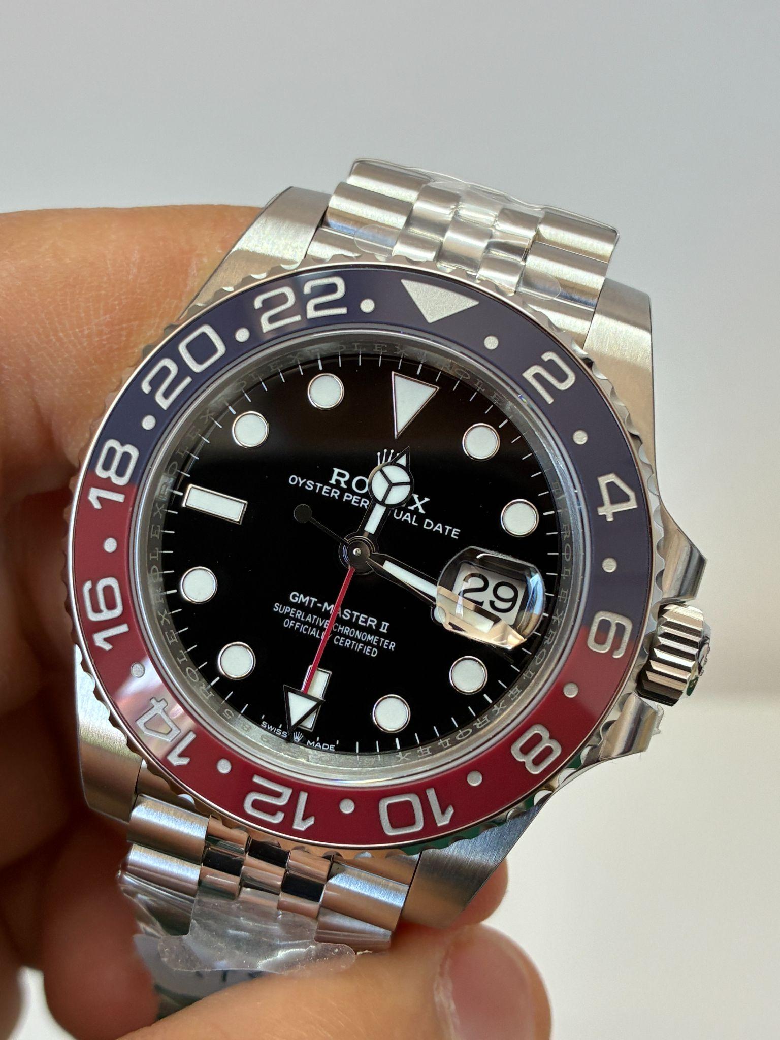 GMT-Master II 126710BLRO Pepsi Jubilee — 904L Steel VSF V3 1:1 Best Edition · Black Dial · Pepsi Bezel · DD3285