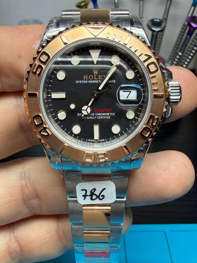 Yacht-Master 116621 — 904L Steel & Rose Gold Two-Tone VSF 1:1 Best Edition · Brown Dial · VS3135