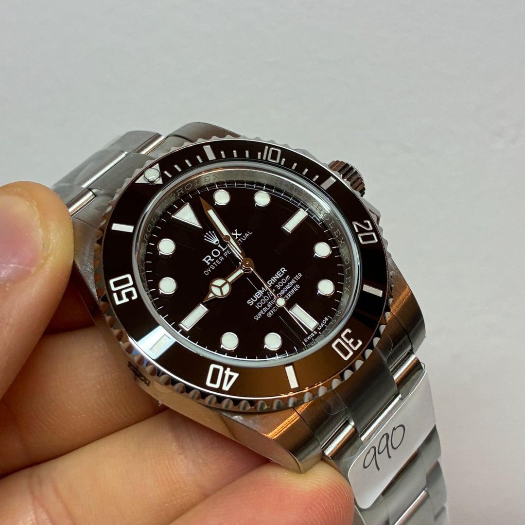 Submariner 124060 No Date 41mm — 904L Steel VSF 1:1 Best Edition · Black Dial · Black Ceramic Bezel · VS3230 — thumbnail 3