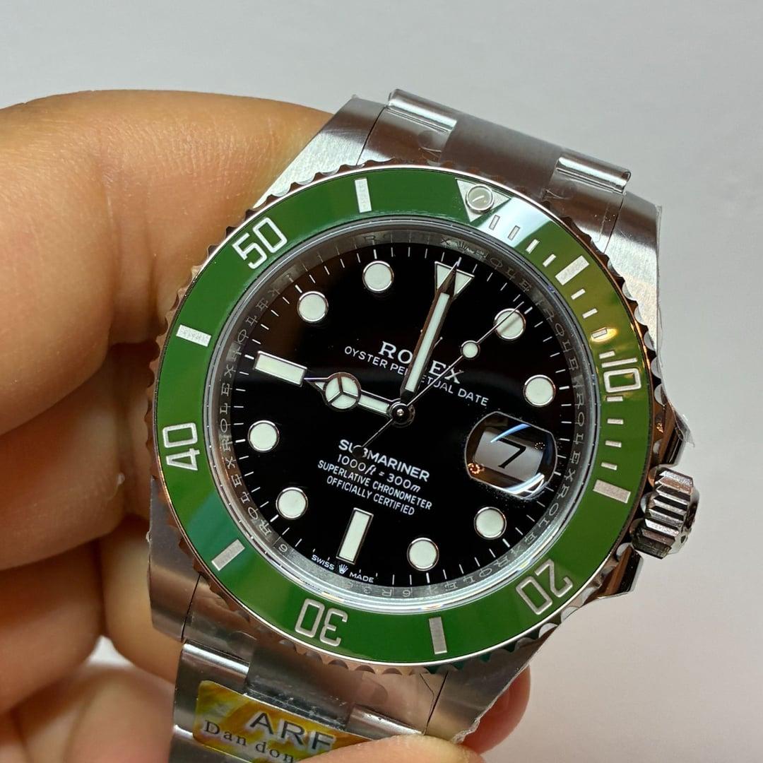 Submariner 126610LV « Starbucks » 41mm — Acero 904L ARF MK2 1:1 Best Edition · Esfera negra · Bisel de cerámica verde · DD3235